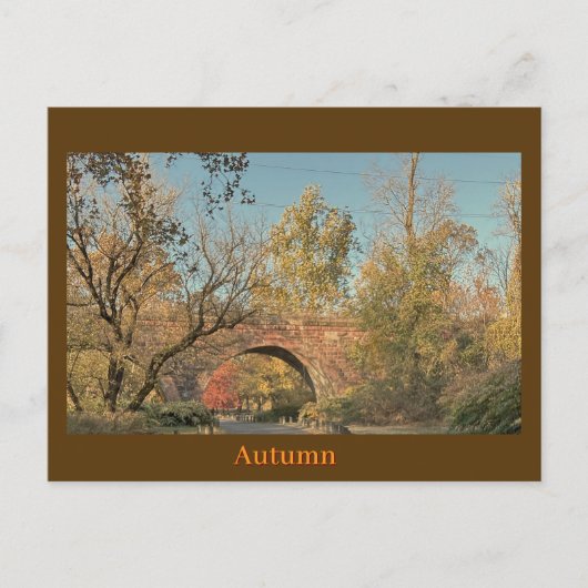Carte postale Automne Pont Argé (Devant)