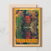 Carte postale Automne Réflexion (Devant / Derrière)