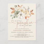 Carte Postale Automne Rustique Un Baby shower Un Peu Citrouille (Devant)