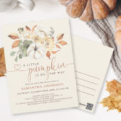 Carte Postale Automne Rustique Un Baby shower Un Peu Citrouille
