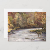 Carte postale Automne Stream Art (Devant / Derrière)
