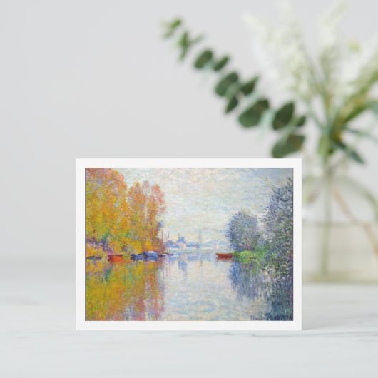 Carte Postale Automne sur la Seine à Argenteuil par Monet (Debout devant)