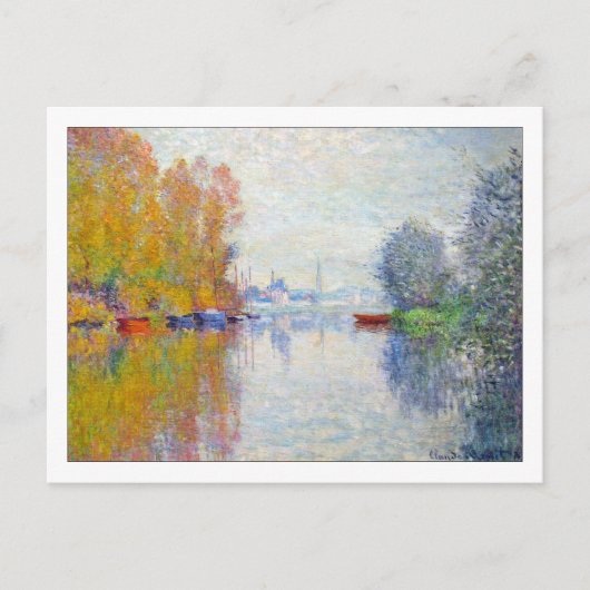Carte Postale Automne sur la Seine à Argenteuil par Monet (Devant)