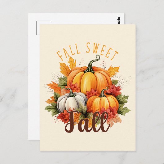 Carte Postale Automne Sweet Fall (Devant / Derrière)