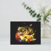 Carte Postale Automne Thanksgiving Whimsical Elégant Moderne Cut (Debout devant)
