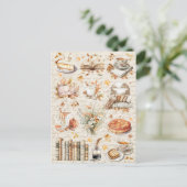 Carte Postale Automne vintage Automne Essentiel Bibliothèque con (Debout devant)