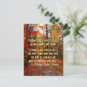 Carte Postale Automne Woods New Hampshire Citation Motivationnel (Debout devant)