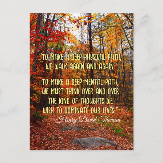Carte Postale Automne Woods New Hampshire Citation Motivationnel (Devant)