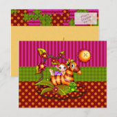 Carte Postale Automne Zebra Pixel Art (Devant / Derrière)