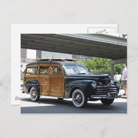 Carte Postale automobile antique (Devant / Derrière)