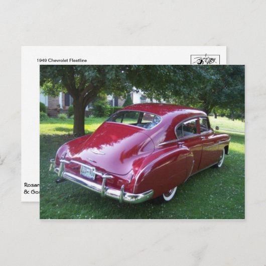 Carte postale automobile classique (Devant / Derrière)