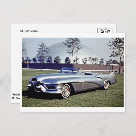 Carte postale automobile classique (Devant / Derrière)