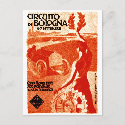 Carte Postale Automobile italienne 1908 (Devant)