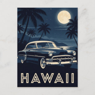 Carte Postale 🚗 Automobile noire route tropicale Hawaï