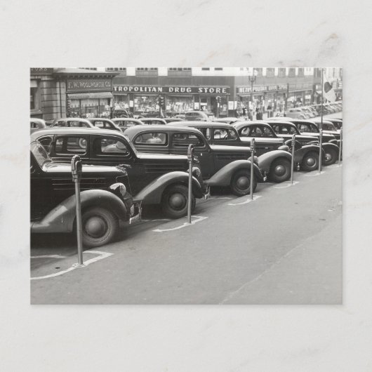 Carte Postale Automobiles à Omaha, 1938 (Devant)