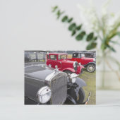 Carte Postale automobiles Ford antiques (Debout devant)
