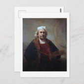 Carte Postale Autoportrait à deux cercles, Rembrandt (Devant / Derrière)