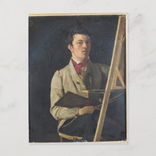 Carte Postale Autoportrait, assis à côté d'un Easel, 1825