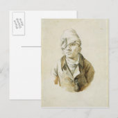 Carte Postale Autoportrait avec Casquette et Patch oculaire (Devant / Derrière)