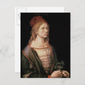 Carte Postale Autoportrait avec chardon, 1493 (Devant / Derrière)