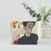 Carte Postale Autoportrait avec Physalis | Egon Schiele | (Debout devant)