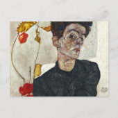 Carte Postale Autoportrait avec Physalis | Egon Schiele | (Devant)