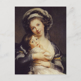 Carte Postale Autoportrait avec sa fille