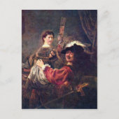 Carte Postale Autoportrait avec Saskia par Rembrandt (Devant)