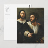 Carte Postale Autoportrait avec un ami de Raphael (Devant / Derrière)