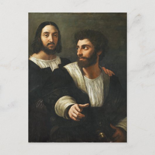 Carte Postale Autoportrait avec un ami de Raphael (Devant)