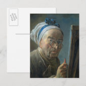 Carte Postale Autoportrait avec un Easel, c.1775-79 (Devant / Derrière)