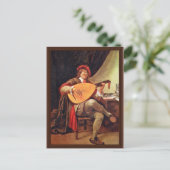 Carte Postale Autoportrait Comme Joueur De Violon Par Steen Jan (Debout devant)