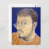 Carte Postale Autoportrait de Mark E Westerfield Orange Blanc Bl (Devant / Derrière)
