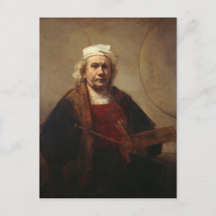 Carte Postale Autoportrait de Rembrandt à deux cercles