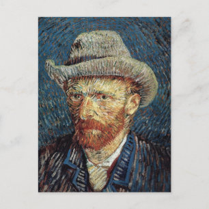 Carte Postale Autoportrait de Van Gogh avec Casquette Grey Felt