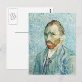 Carte Postale Autoportrait de Vincent Van Gogh (Devant / Derrière)