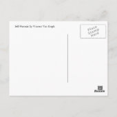 Carte Postale Autoportrait de Vincent Van Gogh (Dos)