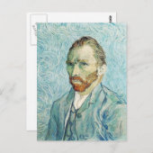 Carte Postale Autoportrait de Vincent Van Gogh (Devant / Derrière)