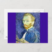 Carte Postale Autoportrait de Vincent Van Gogh 1889 (Devant / Derrière)