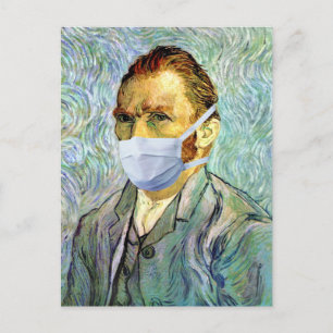 Carte Postale Autoportrait de Vincent Van Gogh avec un masque de