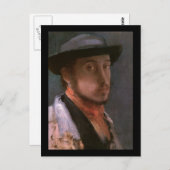 Carte Postale Autoportrait d'Edgar Degas (Devant / Derrière)