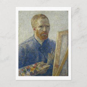 Carte Postale Autoportrait devant Easel, Van Gogh Art