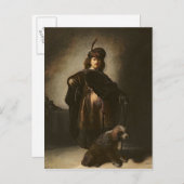 Carte Postale Autoportrait en costume oriental, 1631 (Devant / Derrière)