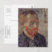 Carte Postale Autoportrait, Impression japonaise, Van Gogh Fine (Devant / Derrière)