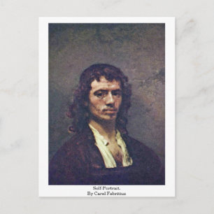 Carte Postale Autoportrait. Par Carel Fabritius
