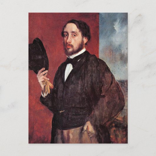 Carte Postale Autoportrait, par Edgar Degas, (Devant)