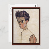 Carte Postale Autoportrait Par Schiele Egon (Devant / Derrière)
