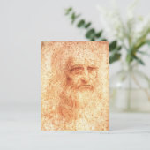 Carte postale autoportrait Red Chalk Leonardo da V (Debout devant)
