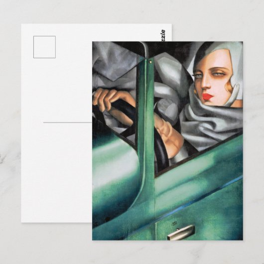 Carte Postale Autoportrait | Tamara De Lempicka | (Devant / Derrière)