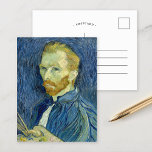 Carte Postale Autoportrait | Vincent Van Gogh<br><div class="desc">Autoportrait (1889) | Oeuvre originale de l'artiste post-impressionniste néerlandais Vincent Van Gogh. Van Gogh s'est souvent utilisé comme modèle pour pratiquer la peinture artistique. Il est clair qu'il avait étudié la technique du pointillisme, mais ses coups de pinceau ne sont pas systématiques et il a appliqué les marques de sa...</div>